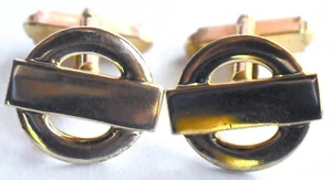 Vtg Hadley Cufflinks Gold Signed Made in USA FreeS&H - Picture 1 of 5