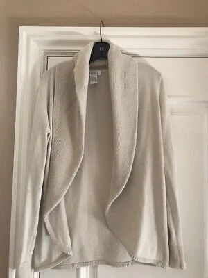 BARNEY'S NEW YORK  Shawl Wrap Sweatshirt Clay/Tan S - Image 1 of 3