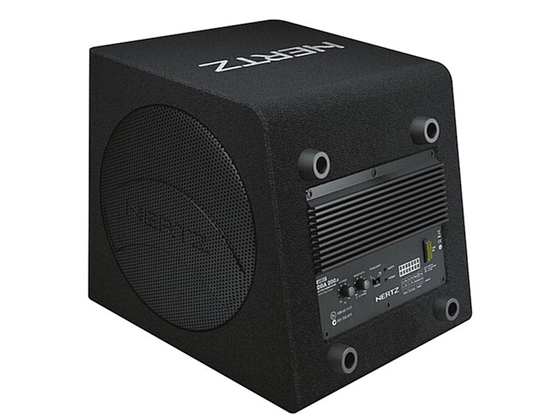 Hertz DBA 200.3 Aktiv Subwoofer mit 2 zusätzlichen Passivmembranen inkl. Kabel - Bild 1 von 1