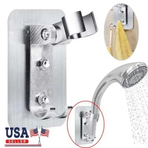 Adjustable Bathroom Shower Head Holder Self-adhesive Wall Mounted Shower Bracket - Picture 1 of 12