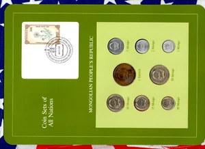 Coin Sets of All Nations Mongolia 1971-1981 UNC 2 Mongo 1980 Tugrik 1971 - Picture 1 of 4