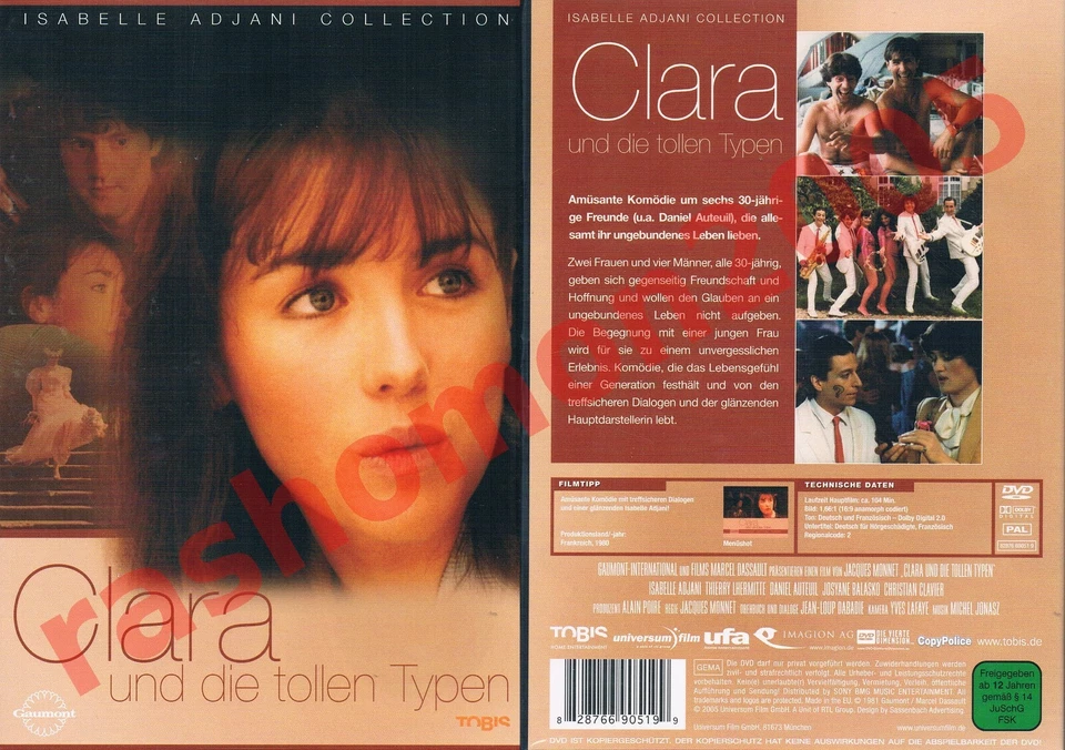 DVD CLARA ET LES CHICS TYPES Isabelle Adjani Daniel Auteuil French Region 2 PAL - Image 1 of 1