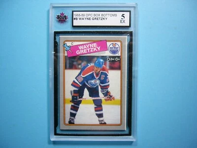 1988/89 O-PEE-CHEE HOCKEY BOX BOTTOM CARD #B WAYNE GRETZKY KSA 5 EX SHARP!! OPC - Image 1 of 2