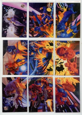 1994 Fleer Ultra Marvel X-Men Limited Edition Subset 1-9 Foil Cards Complete Set - Image 1 of 2