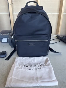 Nuovo senza etichette - Zaino Kate Spade Sam Icon KSNYL Nylon Medium NERO con sacchetto antipolvere - Foto 1 di 12