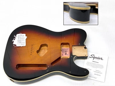 FLAME! Double Binding Full Thickness Classic Vibe Fender Squier CUSTOM TELE BODY - Image 1 of 4