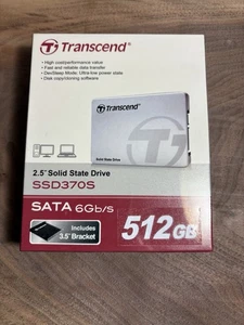 Transcend SSD370S 512GB MLC SATA 6Gbps 2.5-inch Internal SSD New, Factory Sealed - Picture 1 of 2