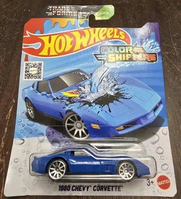Hot Wheels 2025 Color Shifters Transformers 1980 Chevy Corvette Blue / Black NEW - Image 1 of 2