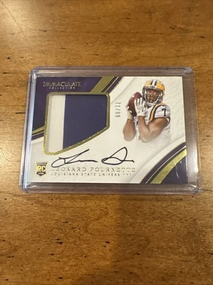 2017 Immaculate Collection Collegiate Leonard Fournette Patch Auto LSU 11/99 - Image 1 of 3