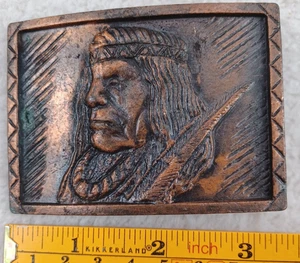 Indian Chief Metal Belt Buckle - Picture 1 of 5