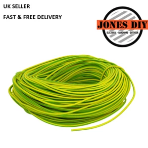 CABLE DE PVC 3 MM CON MANGAS DE TIERRA PROTECCIÓN ELÉCTRICA VERDE/AMARILLO - Imagen 1 de 2