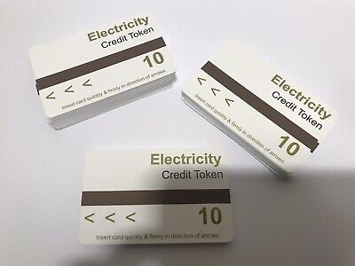 Electric Meter Card 10x£10.  £100 Value Code A • 15£