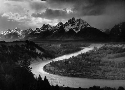 Ansel Adams Tetons and Snake River PHOTO Grand Teton National Park Art Print 5x7