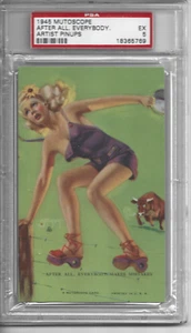 1945 MUTOSCOPE PINUP,EX5~SEXY BLOND CLIMBING "EVERYBODY MAKES MISTAKES"~Z MOZERT - Picture 1 of 1