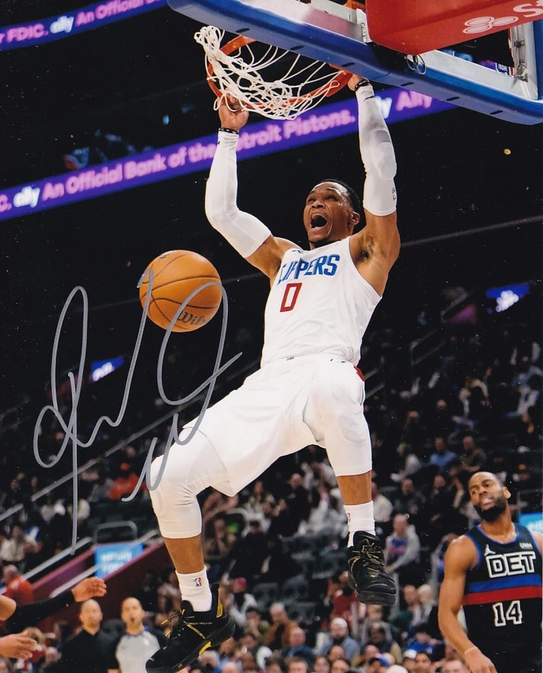 FOTO AUTÓGRAFA FIRMADA POR RUSSELL WESTBROOK 8X10 LOS ANGELES CLIPPERS Foto 1 de 1