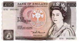 England £10 Pounds Sommerset 1980 VF/XF P-379b Banknote Prefix 57E Paper Money - Picture 1 of 2
