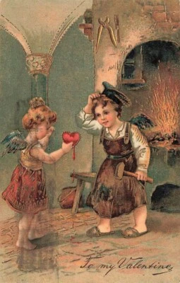 C1909 Ángel Herrero Corazón Alemania Dorado Día de San Valentín P289 Foto 1 de 2