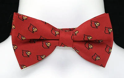 Louisville Cardinals Men's Bow Tie Adjustable Neck College Logo Red Bowtie  - Image 1 of 2