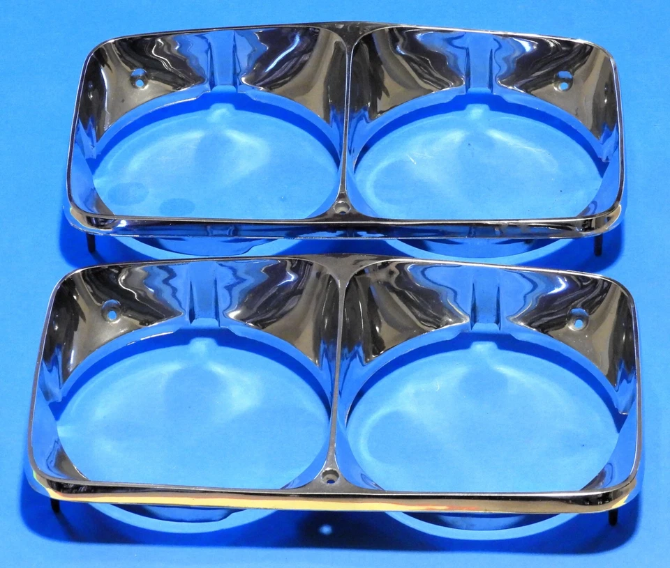 1973 1974 CADILLAC ELDORADO OEM HEADLIGHT BEZEL 1494987 - PAIR — 第 1/4 张图片
