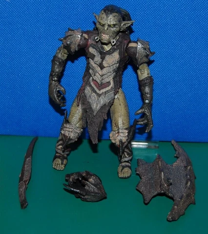 Toy Biz MORIA ORC Goblin Lord of the Rings Fellowship of the Ring RARE LOOSE Cover