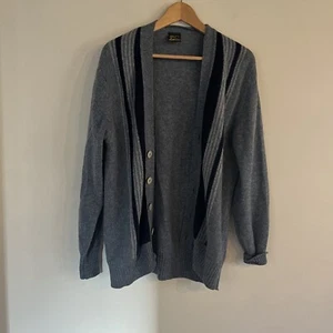 St Michael's Herren Strickjacke Blau Shetland Wolle Hergestellt in UK 40 Zoll Brustumfang - Bild 1 von 10