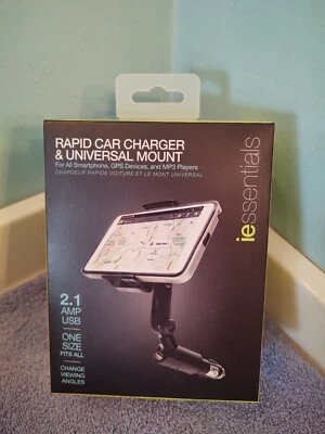 NEW Rapid Car Charger & Universal Mount  For All Smartphones iessentials - Image 1 of 4