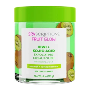 SpaScriptions Fruit Glow Kiwi Kojic Acid Sugar Face Scrub 4 fl oz 9z - Picture 1 of 1