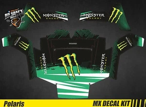 Kit Déco Quad pour / Atv Decal Kit for Polaris RZR - Monster - Picture 1 of 1
