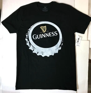 nuevo $20 CAMISETA GORRA BOTELLA GUINNESS Negra 100% Algodón Cerveza HOMBRE ADULTO MEDIANO - Imagen 1 de 3