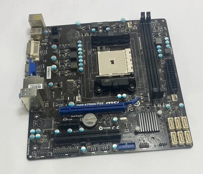MSI MS-7721 VER: 3.2 FM2-A75MA-P33 Socket FM2 DDR3 AMD Motherboard No Back Plate - Image 1 of 4