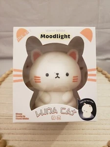 Luna Cat Mood light Nightstand - Pink Sky - Warm White - Brand New!! - Picture 1 of 4