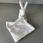 Baby comforter doudou blankie soft toy white bunny rabbit En Compagnie Paris