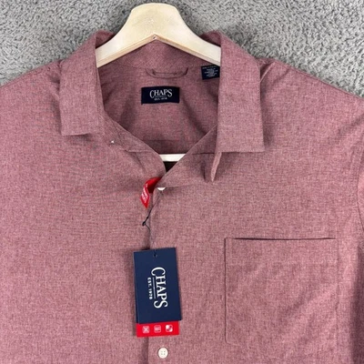 Camisa Chaps Para Hombre 2XL Manga Larga Rendimiento Elastizada Resistente a las Arrugas UPF 50 Foto 1 de 4