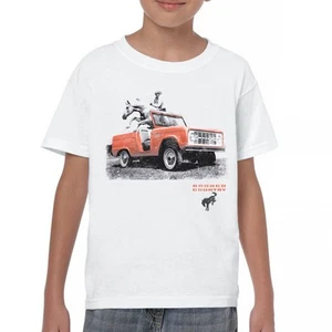 1968 Ford Bronco U13 Roadster Topless Youth T-shirt Vintage Truck Fan 4x4 Kids - Picture 1 of 50