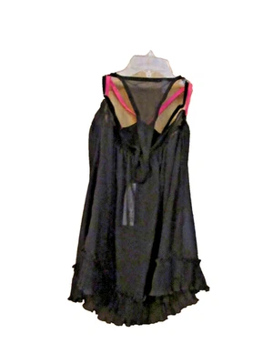 Sexy APT 9 babydoll íntimo mujer talla L negro poliéster lencería gasa nuevo con etiquetas Foto 1 de 4