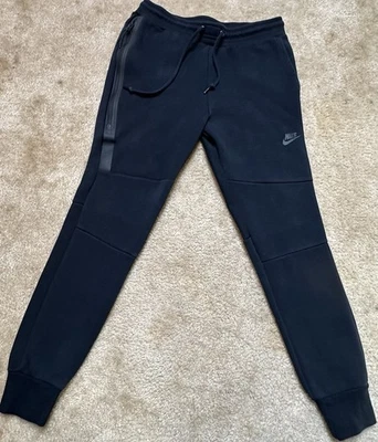 Pantalones de chándal Nike Tech polar para mujer pequeños negros bolsillos con cremallera ropa deportiva 545343-011 Foto 1 de 4