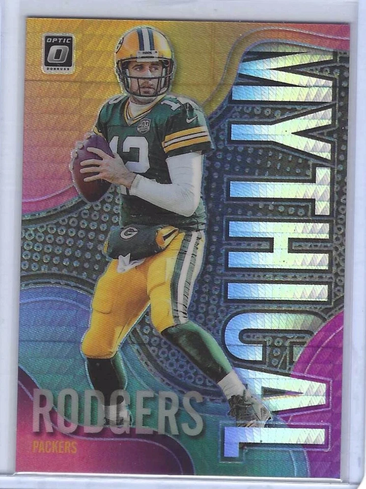 AARON RODGERS 2019 DONRUSS OPTIC MYTHICAL HOLO SSP #M-9 - Image 1 of 1