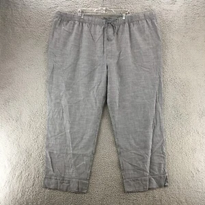 Levis Strauss & Co Capri Pants Womens 5 XB Grey Elastic Waist Slash Pockets - Picture 1 of 15