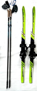 Sporten Favorite 110cm junior xc skis with junior freeheel bindings and poles - Picture 1 of 4
