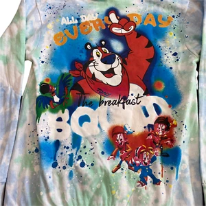 Felpa con cappuccio pullover Kelloggs 2021 Tony La tigre fiocchi congelati tintura cravatta made USA M - Foto 1 di 6