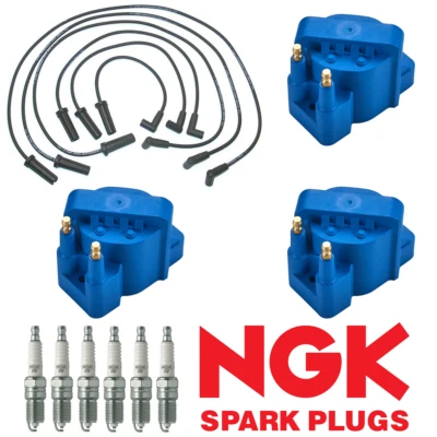 3x Ignition Coil & 6x NGK Spark Plug & Wireset for 99-09 Pontiac Grand Prix DR39 - Image 1 of 4