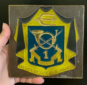 Vintage Pottery Wall Plate Logo Ubique Fideliset Fortis Decor Handmade Square - Picture 1 of 4