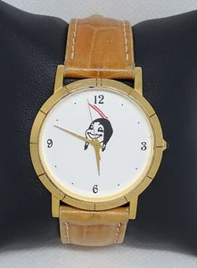 Mens Image Watch Inc. California Gold Tone Brown Leather Band Analog Watch D7 - Picture 1 of 9
