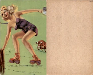 Mutoscopio W424-2b, chicas pin-up de artista, 1945, después de todo, todo el mundo comete errores - Imagen 1 de 1