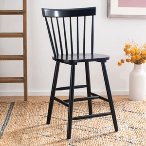 SAFAVIEH Providence Counter Stool Set of 2 | Black | - Picture 1 of 12