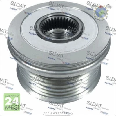 Puleggia alternatore Sidat per FORD GRAND C-MAX MONDEO GALAXY FIESTA S-MAX F but - Immagine 1 di 3
