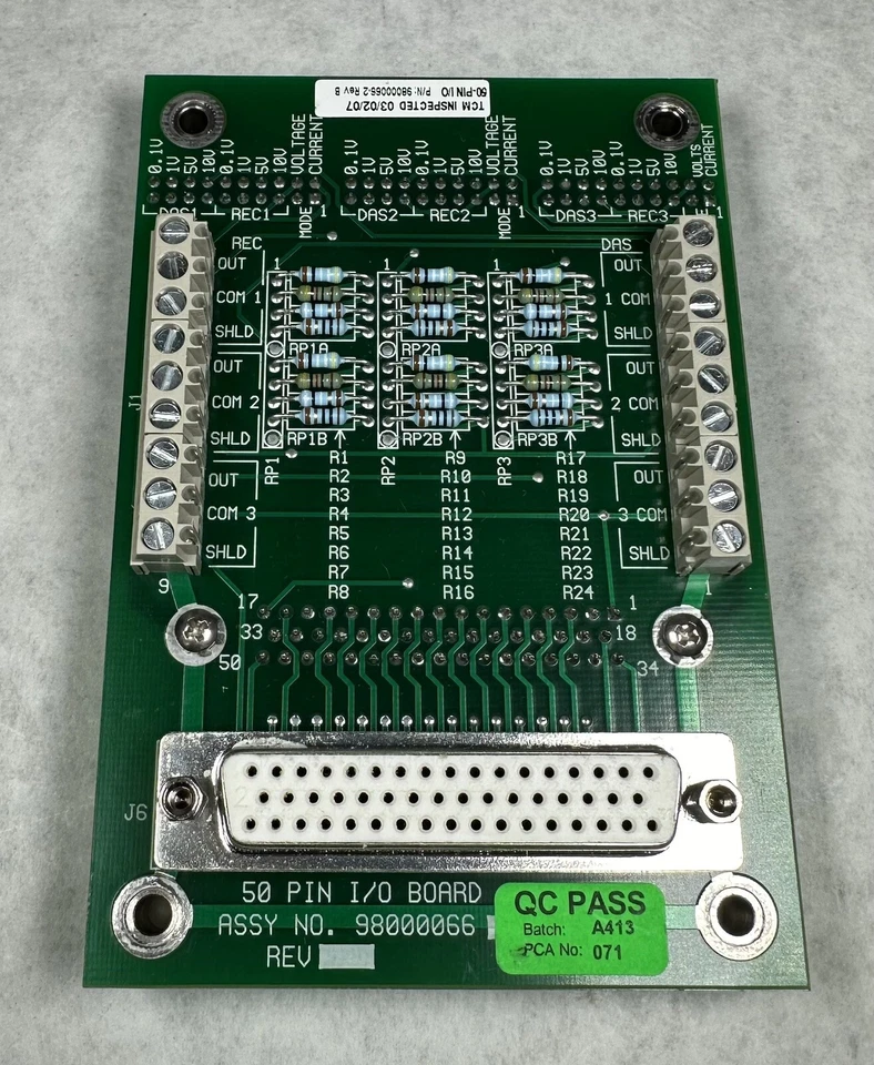 NUEVA PLACA DE CIRCUITO DE E/S TELEDYNE Monitor Labs 50 pines 98000066-2 Rev. B Foto 1 de 4