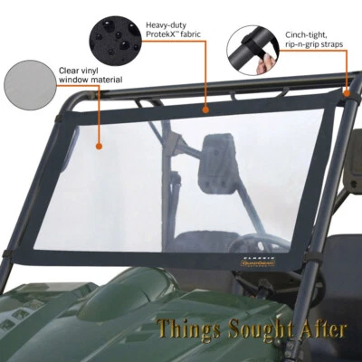 Polaris Ranger Vinyl Windshield for 2008 500 2x4 XP 700 4x4 6x6 & Crew EFI Front - Image 1 of 4