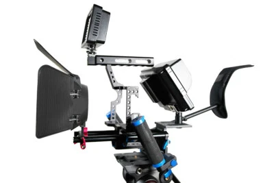 Kamera Video Rig Handstabilisator Kit, Mattebox, LED-Licht, Monitor, Zubehör - Bild 1 von 4