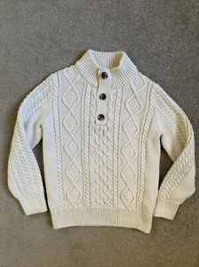 Boys GAP Kids Size S 1/4 Button Cable Knit Sweater - Picture 1 of 5